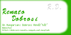 renato dobrosi business card